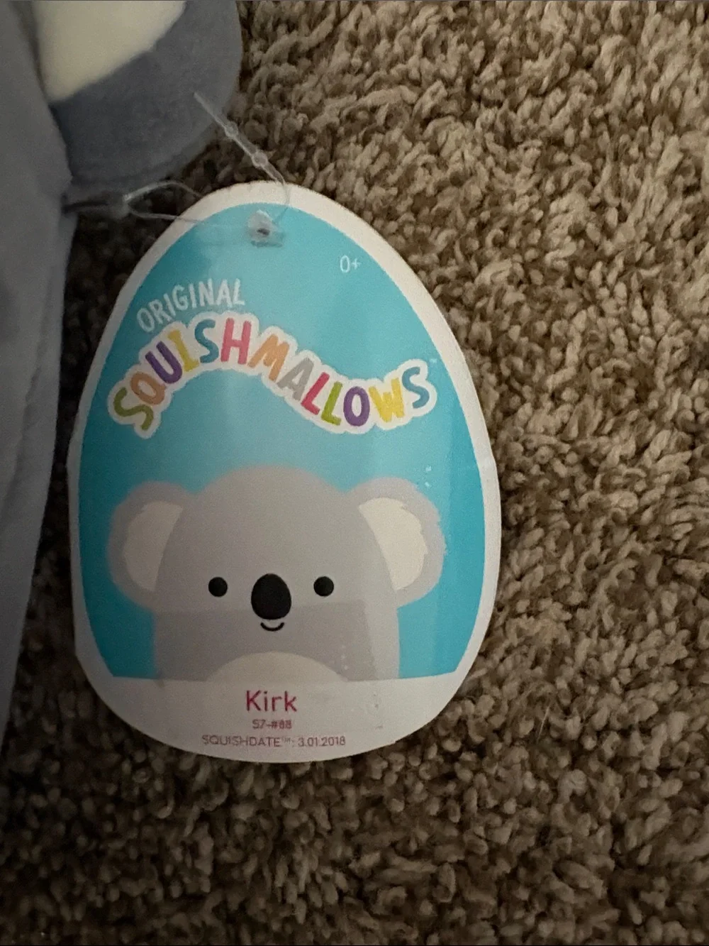Squishmallows Gray and Cream Koala Kirk Plush